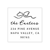 Tampons Encreurs Whimsical Doodle Bow Adresse de famille (Impression)