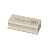 Tampons Encreurs Whimsical Elegant Script Nom personnalisé Lotus Fl (Tampon)