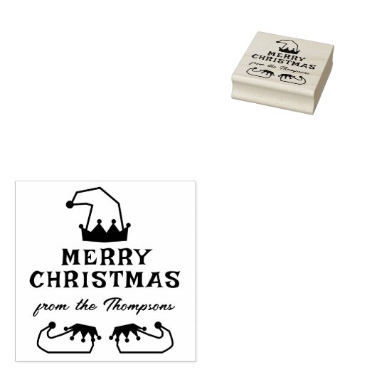 Tampons Encreurs Whimsical Elf Casquette & Chaussures Joyeux Noël d (Tamponné)