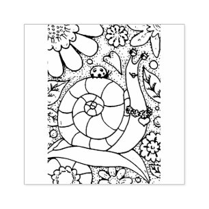 TAMPONS ENCREURS WHIMSY GARDEN SNAIL & LADYBUG, BUG'S FLOWER GARDEN