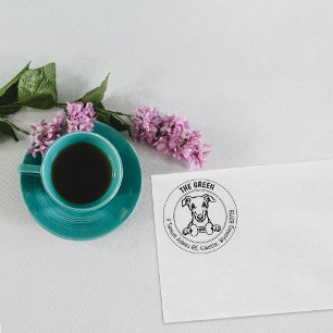 Tampons Encreurs Whippet Chien Retour Adresse Famille