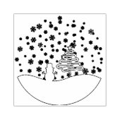 Tampons Encreurs White Christmas Winter Wonderland Snowman Tree (Impression)