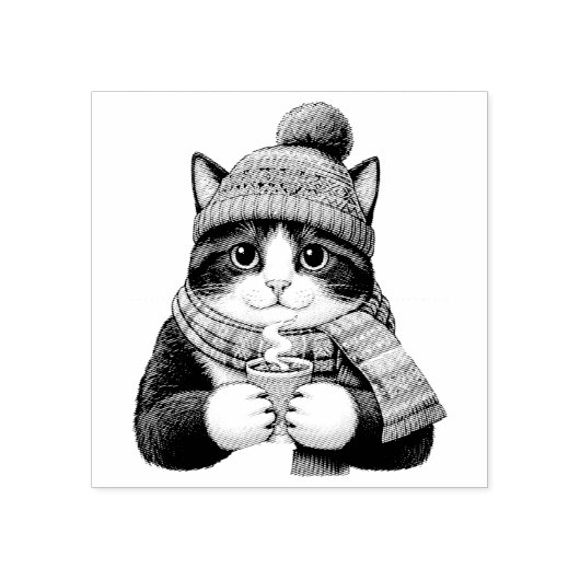 Tampons Encreurs Winter Cat Cocoa (Impression)