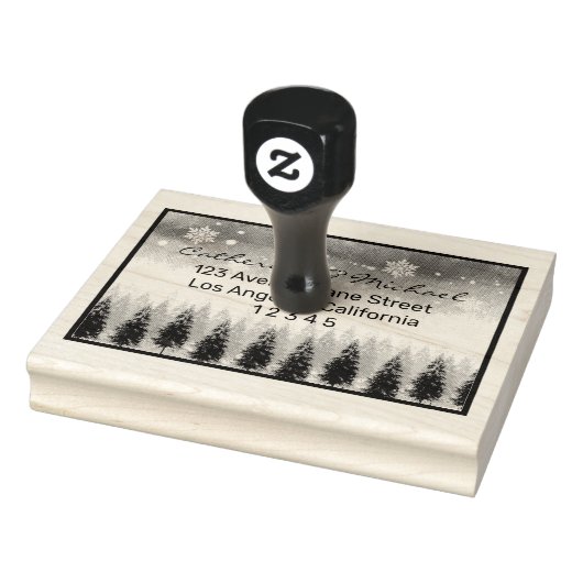 Tampons Encreurs Winter Wonderland Pine Forest Mariage de Noël (Tampon)