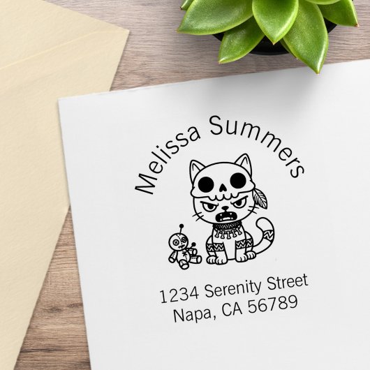 Tampons Encreurs Witch Cat Voodoo Doll Arch Address