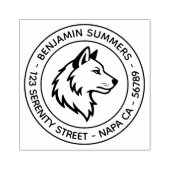 Tampons Encreurs Wolf Head Profile Round Address (Impression)