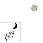 Tampons Encreurs Wolf hurle au timbre de lune (Tamponné)