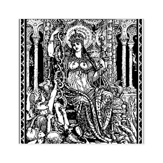 Tampons Encreurs WQ RUBBER STAMP : Walter Crane Philotime (Impression)