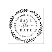 Tampons Encreurs Wreath Botanique Moderne & Script Enregistrer La D (Impression)