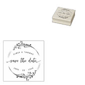 Tampons Encreurs Wreath botanique rustique Enregistrer la date Mari (Tamponné)