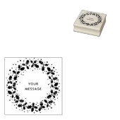 Tampons Encreurs Wreath Holly + Berries Texte/Noms/Monogramme perso (Tamponné)