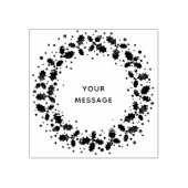 Tampons Encreurs Wreath Holly + Berries Texte/Noms/Monogramme perso (Impression)