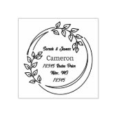 Tampons Encreurs Wreath. Nom et adresse. (Impression)