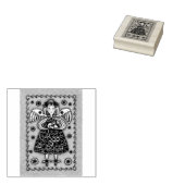 Tampons Encreurs YO QUILT ANGEL & KITTEN RUBBER STAMP *Personnalisé (Tamponné)