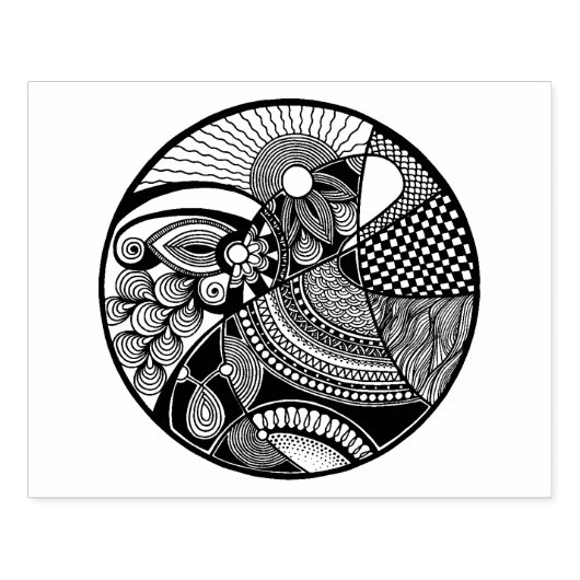 Tampons Encreurs Zendala Abstraite sur le cercle (Impression)