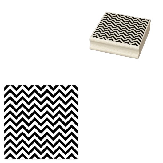 Tampons Encreurs ZIGZAG pattern - black + your background & ideas (Tamponné)