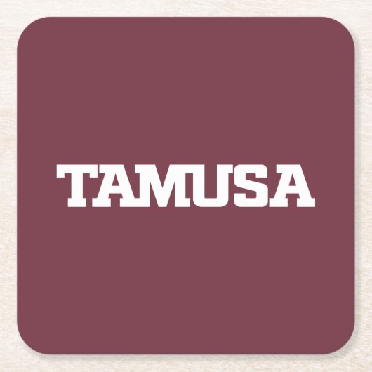 TAMUSA VIERKANTE KARTONNEN ONDERZETTER (Voorkant)