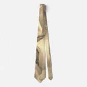 Tan abstracte bladeren stropdas (Voorkant)