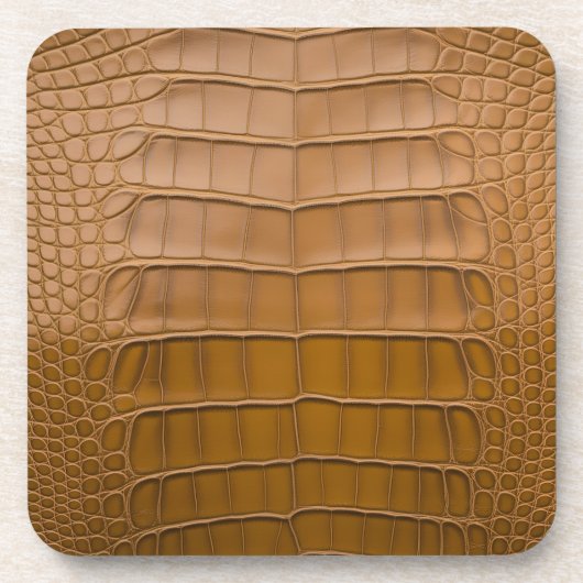Tan Alligator Patroon Home Decor Bier Onderzetter (Voorkant)
