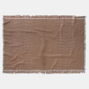 Tan alligator textuur afdrukken deken