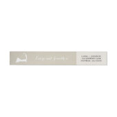 Tan and White Cape Cod Massachusetts Kaart Bruilof (Individueel)
