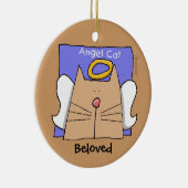 Tan Angel Cat Personaliseren Keramisch Ornament (Rechts)
