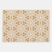 Tan Arabesque Geometric Pattern Inpakpapier Vel (Voorkant 2)