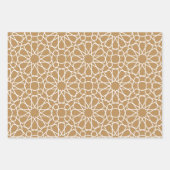 Tan Arabesque Pattern Gift Wrapping Paper (Voorkant 2)