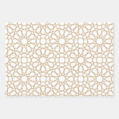 Tan Arabesque Pattern Gift Wrapping Paper (Voorkant)