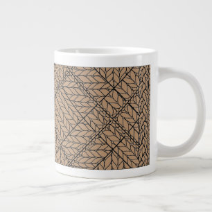 TAN ARGYLE TRICOT Grande Tasse Blanche