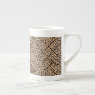 TAN ARGYLE TRICOT Tasse en porcelaine fine