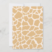 Tan Baby Boy Giraffe Douche Invitation Virtuelle (Dos)