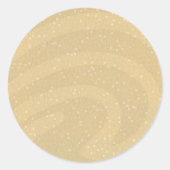 Tan Beach Sand Classic Round Sticker (Voorkant)
