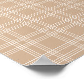 Tan Beige Gingham Poster (Hoek)