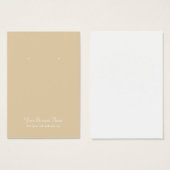 Tan Beige Plain Simple Carte personnalisée (Devant & derrière)