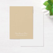 Tan Beige Plain Simple Carte personnalisée (Bureau)