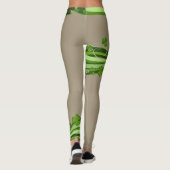Tan Beige St Patrick's Day Leggings Patrick Pants (Dos)
