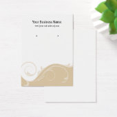 Tan Beige Swirl Custom Earring Display Card Visitekaartje (Bureau)