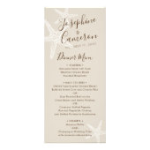 Tan blanc Starfish Beach Destination Menu Mariage (Devant)