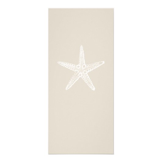 Tan blanc Starfish Beach Destination Menu Mariage (Dos)
