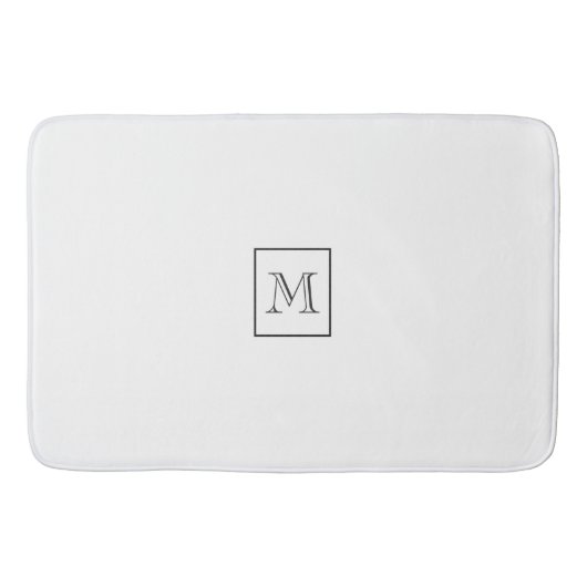 Tan & Blauw Geometrische Vormen | Monogram Badmat (Voorkant)