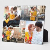 Tan Box Timeless Monogram Weduwfoto Easel Fotoplaat (Zijkant)