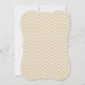Tan Brown Beige Chevron Invitations de mariage (Dos)