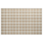 Tan Brown clair et tissu de plaid blanc (Fat Quarter)