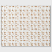 Tan Brown Cream Stripes Cadeaupapier (Vlak)