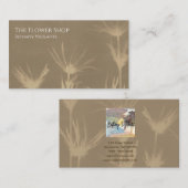 Tan Brown Flower Visitekaartje (Voorkant / Achterkant)