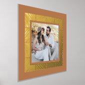 Tan Brown Herringbone Custom Foto Folie Art Print (Laagn)