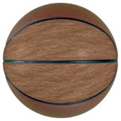 Tan Brown Natural Oak Wood Grain look Basketbal (Voorkant)