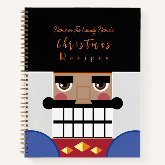 Tan Brown Nutcracker Recettes de Noël Livre de rec (Devant)