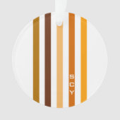 Tan Brown Orange Vertical Stripes Monogramme (devant)